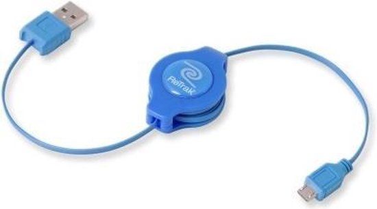 ReTrak EUCABLEMICBU USB-kabel 1 m USB 2.0 USB A Micro-USB A Blauw