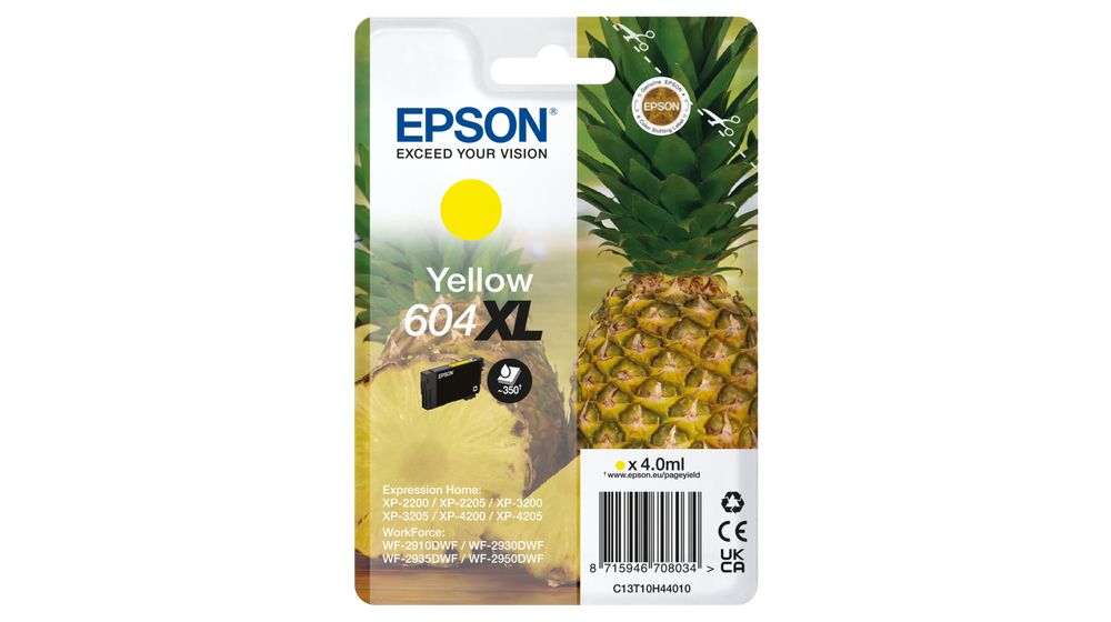 Epson 604XL Yellow Ink Cartridge - High Yield - Original