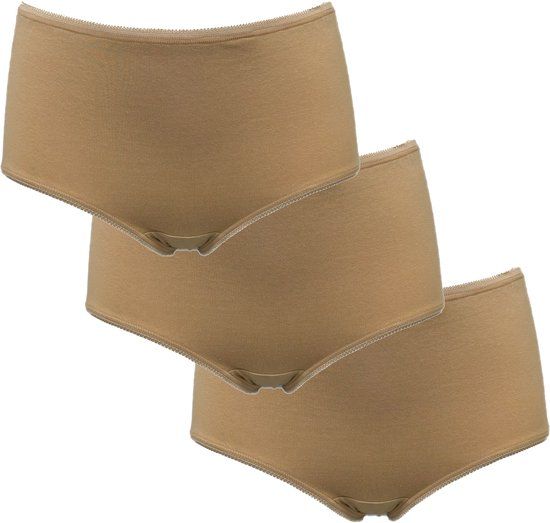 After Eden My Basic by After Eden Midi brief 3pack Dames Onderbroek - Powder - Maat XL