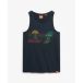 Superdry T-shirt Outdoor Stripe Vest M6010895a Eclipse Navy Mannen Maat - M