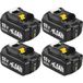 Makita Batterie De Remplacement Bl1830, Capacité De 6000mah, Tension De 18v, 4pack 6000ah