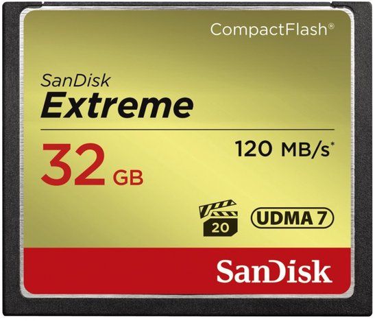 SanDisk Extreme CompactFlash Card - 32GB - 120MB/s