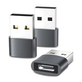 YISH USB C naar USB Adapter - 3 Pack 480Mbps USBC Vrouw naar USBA Mannelijke Adapter tot 100W Snel Opladen Type C to Type A Converter voor Smartphone USB Charger Computer Laptop Tablet Hoofdtelefoons