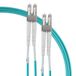 SeKi 7,5 meter LWL glasvezelkabel duplex LC/UPC naar LC/UPC stekker, 50/125μm OM3 patchkabel, glasvezelkabel LSZH, turquoise, multimode