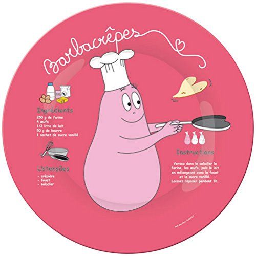 Barbapapa BA933E Large Plate with French Recipe