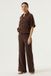 Garcia pantalon bootcut taille normale décontracté brun foncé avec texture