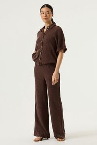 Garcia pantalon bootcut taille normale décontracté brun foncé avec texture