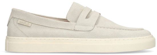 Manfield - Heren - Beige suède loafers - Maat 40