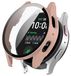 Wigento Samsung Galaxy Watch 7 44mm, plastic PC smartwatch hoesje + beschermend hard glas, roze