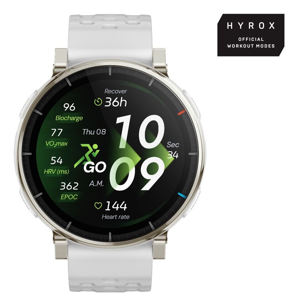 Amazfit Active 3 Premium Aero White (Zilvergoud Wit)