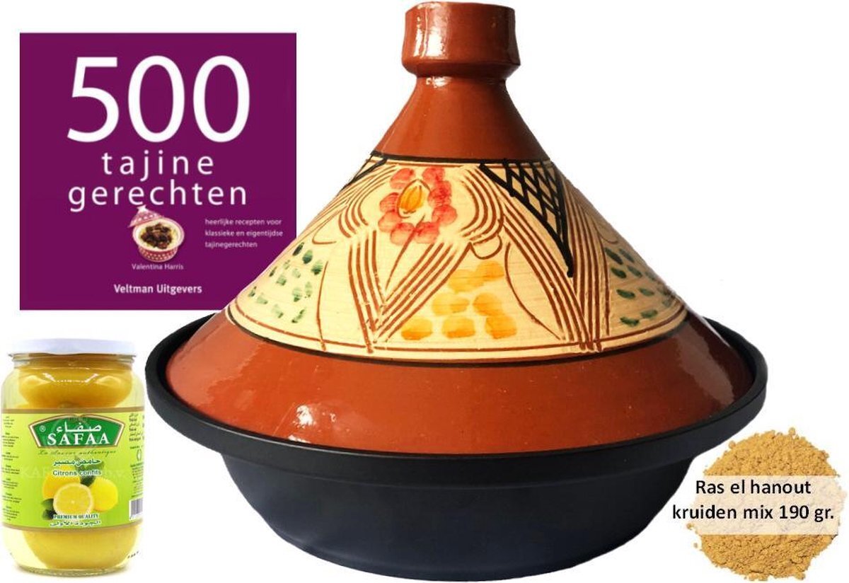 marocstore.nl Marocstore Tajine - Ø 30 cm - cadeaupakket