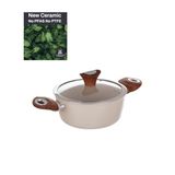 Steelpan New Ceramic Steelpan 20 cm met deksel crème