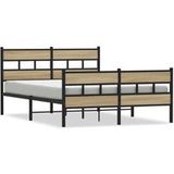 Prolenta Maison Exclusive - Cadre De Lit En Métal Sans Matelas Chêne Sonoma 160x200 Cm