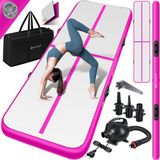 KESSER® Opblaasbare Gymnastiekmat Airtrack Fitnessmat Roze / 5M