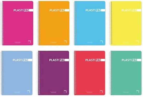 Pacsa Plastipac Multicolour Notebook - 80 Sheets - A4 (Pack of 5)