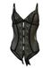 SoftLine Collection erotiek, Body Alessia van fijne kant, kleur: zwart, maat: M/L