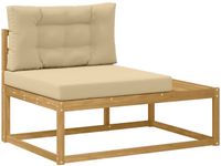 vidaXL - Buiten - eindsofa - met - kussen - Wit - 115 - x - 83 - x - 73 - cm - Polyester