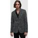 AllSaints Blazer Argyll Noir/blanc Taille : 38