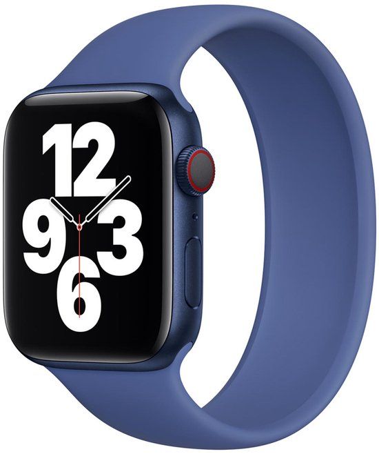 Apple Siliconen solobandje voor de Apple Watch | 38/40/41/42 mm - Maat 9 - Toma Blue