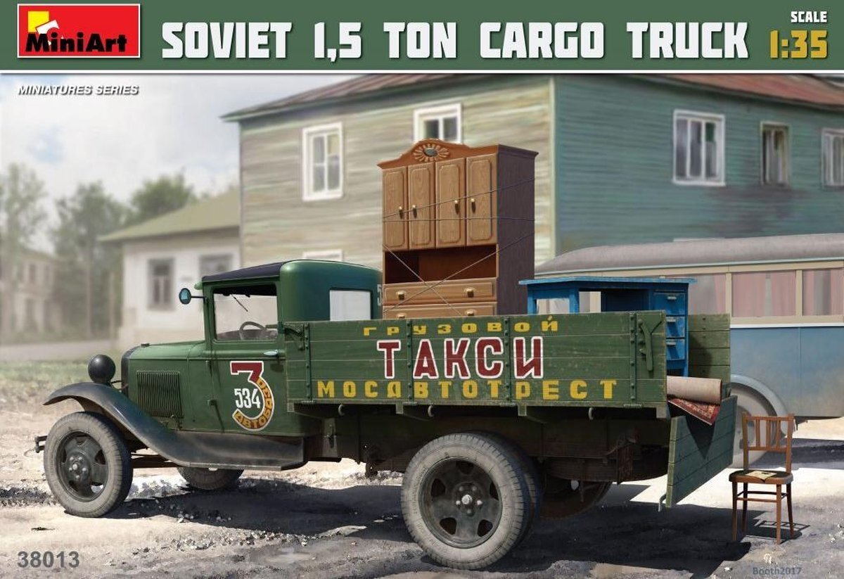 MiniArt 38013 1:35 bouwpakket soviet 1,5 ton cargo truck