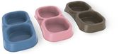 Bama Pet Dubbele Voederbak 21x11.5x3 cm Diverse Kleuren