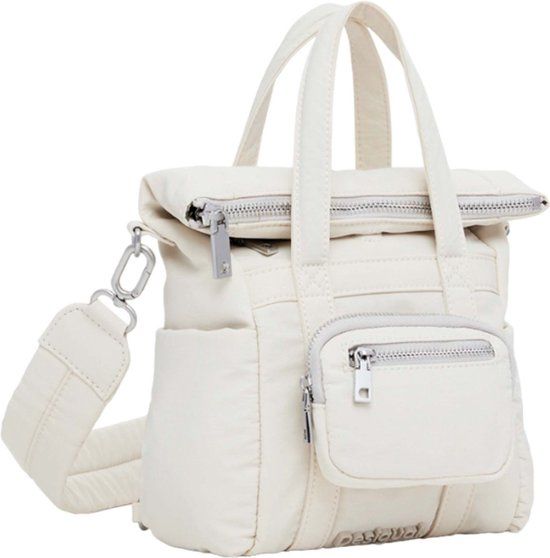 Desigual Basic Micro Hand Bag - Cream White - Women's Handbag