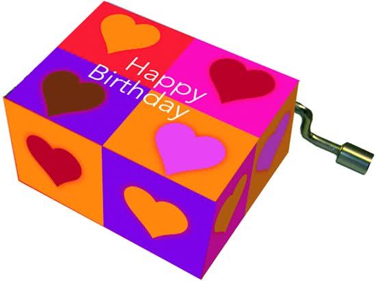 Fridolin Muziekdoosje: Happy Birthday Hartjes - 4031172584094