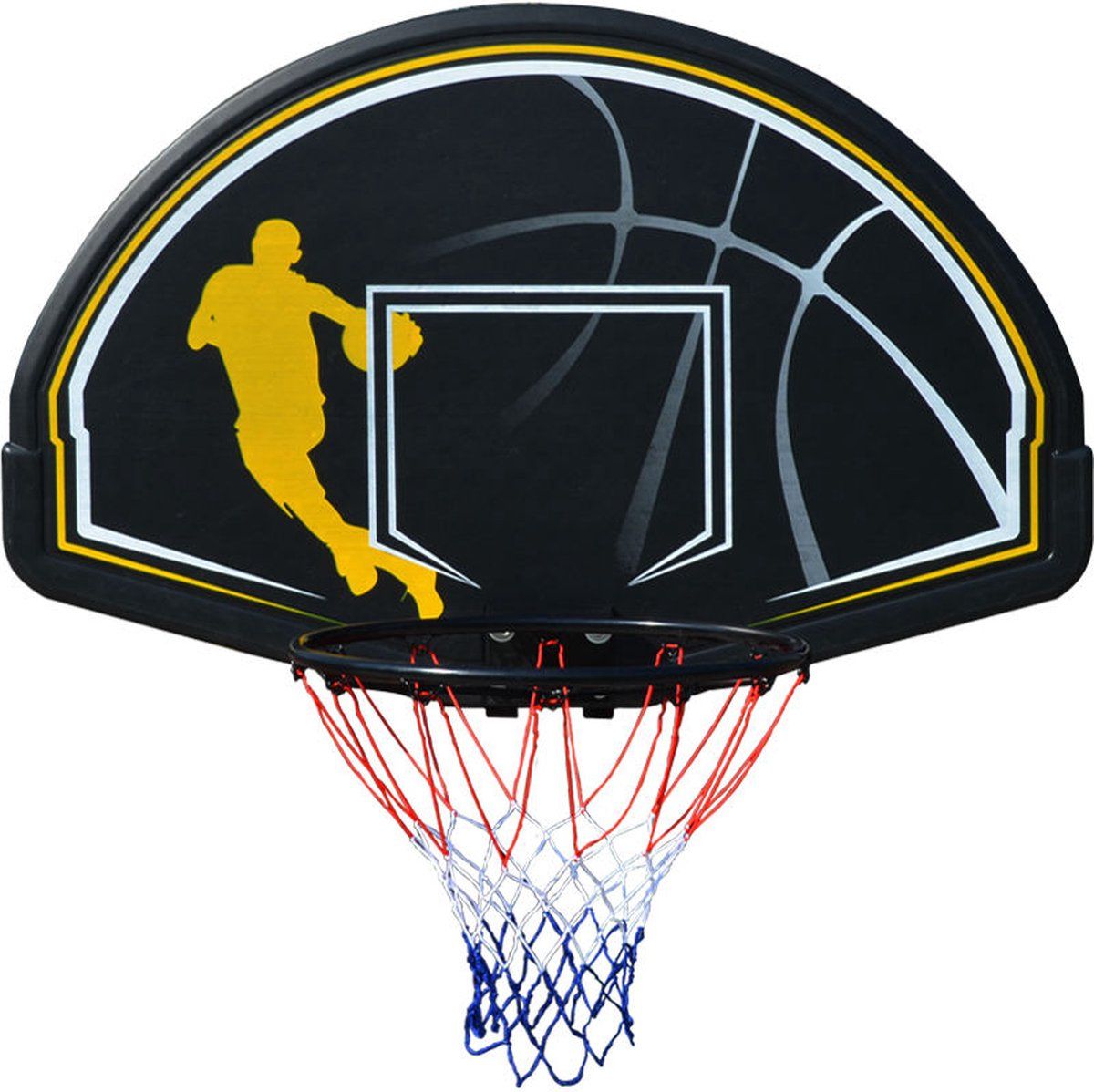 PEGASI basketbalbord Sport 110 x 70 cm - Zwart - Kunststof - 8720615911141