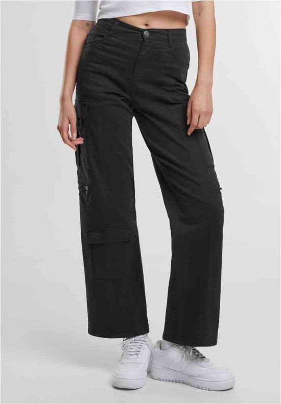 Urban Classics Loose Utility Stretch Twill Cargobroek - Zwart - Maat 34