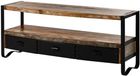 MASSIVMOEBEL24.DE meuble TV bois de récupération multicolore bois massif 145x43x60 cm (LxPxH) laqué entièrement massif monté INDUSTRIAL #05