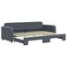 VidaXL Canapé-lit Velours gris foncé 80x200 cm