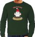 Bellatio Decorations foute kersttrui/sweater heren - Kado Gnoom - groen - Kerst kabouter XL