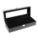 NCD E-Commerce Handel GmbH Boîte à montres avec 6 compartiments, Noir, Aluminium