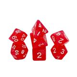 Dice4friends DIC17534 Confetti dobbelstenen set robijnrood (7) dobbelstenen