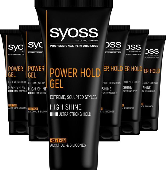 Syoss Men Power Hold Extreme Styling Gel 250 ml - 6 stuks - Voordeelverpakking