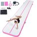 Latios Tapis de gymnastique gonflable - Piste de tumbling/piste d'air - 598 x 101 x 10 cm - Rose