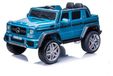 Mercedes Maybach Voiture enfant – Bleu – 24V, 4 moteurs, 2 places, siège en cuir, lecteur MP3