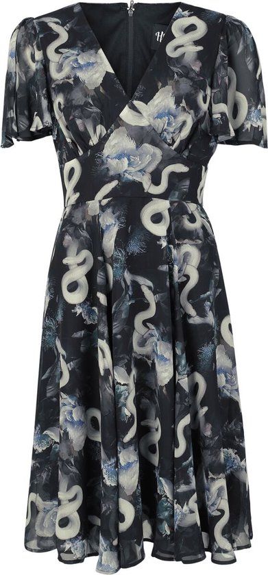 Hell Bunny Serpent Dress Dames Midi-jurk - zwart - M