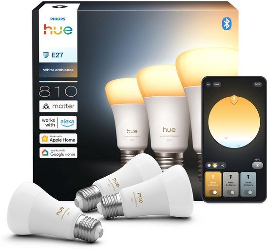 Philips Hue White Ambiance A60 - E27 Slimme Lamp - 810