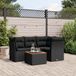Maison Exclusive - Ensemble de meubles de jardin 5 pièces avec canapé et coussins, noir, en polyrotin