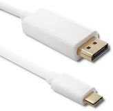 Qoltec USB-C naar DisplayPort kabel 1m 5K Wit