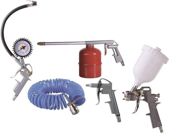 Aerotec Set pneumatisch gereedschap 8 bar - 5-delig