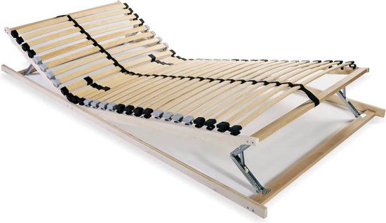 vidaXL Lattenbodem - 80x200 cm - 28 latten - 7 zones - Hout - Bruin