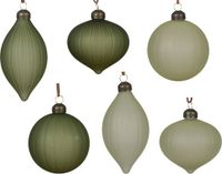 Decoris Kerstbal glas d8 cm a6 D mix