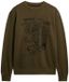 Superdry Tokyo Narrative sweatshirt met losse pasvorm Heren Truien M Dark Olive Katoen