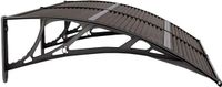 vidaXL Deurluifel 150x75 cm polycarbonaat zwart