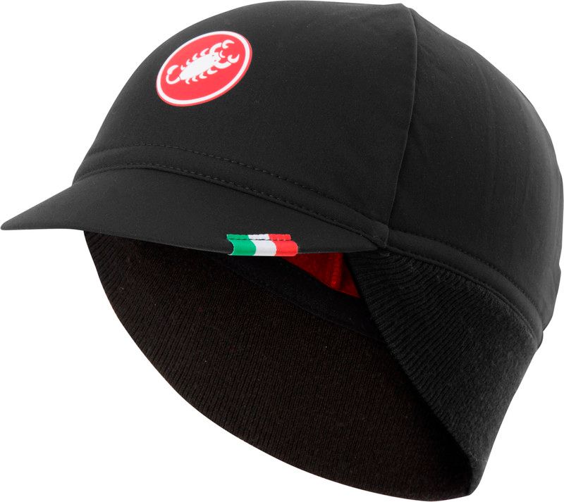 Castelli Difesa Thermische Fietspet, black/red