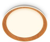 B.K.Licht BRILONER Ijus - LED Plafondlamp met houtdecor - Ø43cm