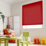 Blindecor Ara Lichtdoorlatend rolgordijn linnen, Manual, Bordeauxrood, 100 x 250 cm