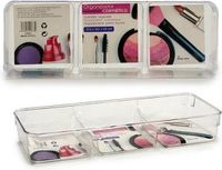 bigbuy Home MAKE-UP ORGANIZER (10 X 4 X 27,5 CM) PLASTIC TRANSPARENT